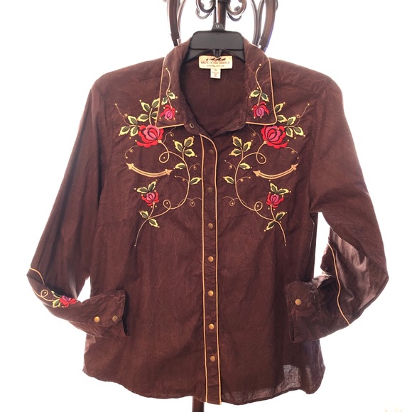 back in the saddle Tops - Plus Size Western Shirt by Back In The Saddle 1X